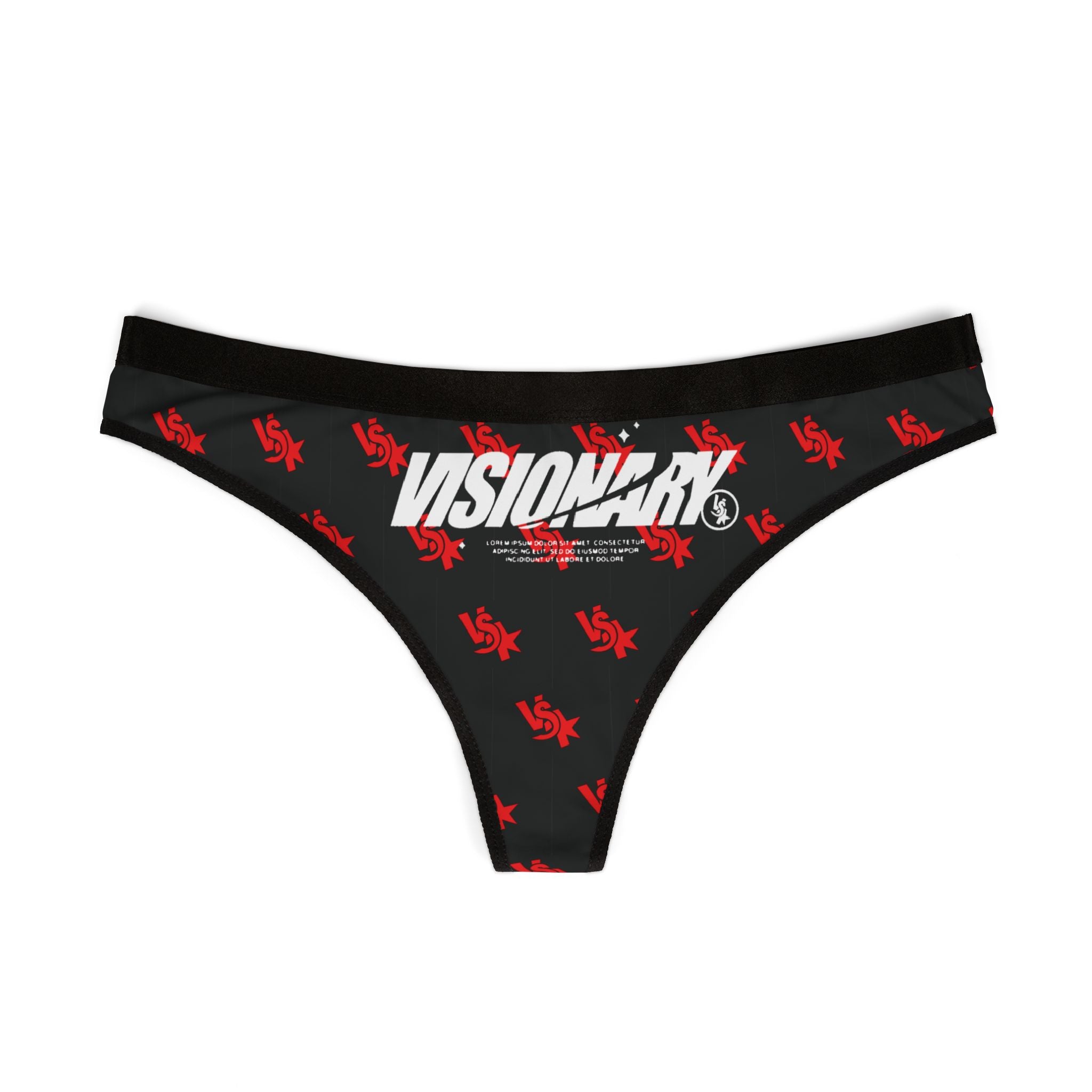 V-STAR Night Thong — Black & Red All-Over Print